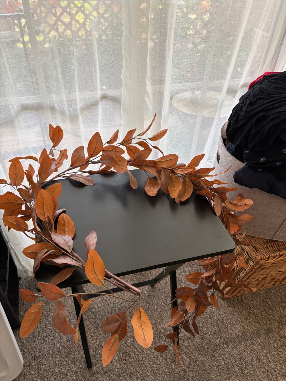 Artificial Fall Leaf Garland - Rust Orange Home Accent Hearth and Home Fall 2025